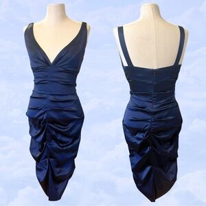 XSCAPE Sale! Ruched Bodycon Minidress sapphire blue size 6 Homecoming Formal